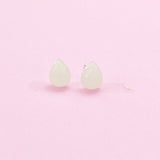 Sterling Silver Natural Quartz Teardrop Stud Earrings, N5617