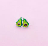 Avocado Silver Stud Earrings, Surgical Stainless Steel, N6060