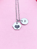 Aries Charm Necklace, Aries Ram, Silver Necklace, D513