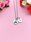 Aquarius Water Bearer Charm Necklace, Silver Necklace, D514