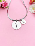 Bassoon Charm Necklace, Silver or Gold Stainless Steel Musician Necklace, D504