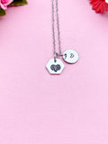 Aries Charm Necklace, Aries Ram, Silver Necklace, D513