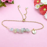 Morganite Bracelet in Silver or Gold, Natural Morganite Gemstone Jewelry, N6118B