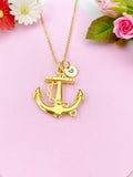 Anchor Charm Gold Necklace, N6147