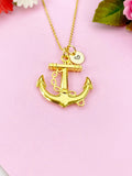 Anchor Charm Gold Necklace, N6147