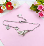 Whale Charm Silver Bracelet, N6229B