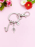 Bass Clarinet  Treble Clef Charm Keychain, Silver Bass Clarinet Music Charm, Matching Band Gifts, N1295A