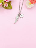 Angel Wings Charm Silver Necklace, Guardian Angel Jewelry, Tarnish Resistant Stainless Steel Wing Pendants, N6284
