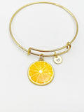 Orange Slice Charm Gold Bracelet, N26