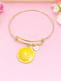 Orange Slice Charm Gold Bracelet, N26