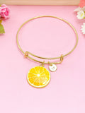 Orange Slice Charm Gold Bracelet, N26