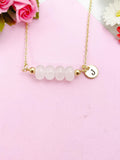 Rose Quartz Necklace, Gold Natural Rose Quartz Gemstone Jewelry, Bracelet Option, N6318