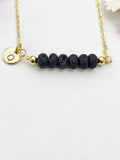 Lava Rock Necklace, Gold Natural Lava Rock Gemstone Jewelry, Bracelet Option, N6323