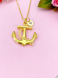 Anchor Charm Gold Necklace, N6147