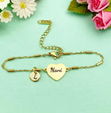 Nani Bracelet, Heart, Gold  Nani Bracelet, Silver Option, D577