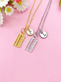 Abacus Charm Necklace in Gold or Silver, Calculator, Ideal Gift for Accountants or Bookkeepers, N6336