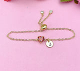 Red Heart Charm Bracelet in Gold, N6341B