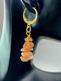 Sunstone Earrings in Gold or Silver, Natural Sunstone Gemstone Jewelry, N6350