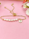 Pearl Bracelet in Gold or Silver, Natural Cultured Freshwater Pearl Bracelet, Pearl Jewelry, N6115G
