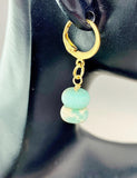 Regalite Imperial Jasper Sea Sediment Jasper Earrings in Gold or Silver, Pale Turquoise, Natural Gemstone Jewelry, N6362E