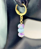 Regalite Imperial Jasper Sea Sediment Jasper Earrings in Gold or Silver, Dark Violet, Natural Gemstone Jewelry, N6364E