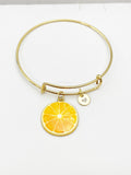 Orange Slice Charm Gold Bracelet, N26