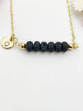 Lava Rock Necklace, Gold Natural Lava Rock Gemstone Jewelry, Bracelet Option, N6323