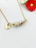 Shoushan Stone Necklace, Gold Synthetic Shoushan Stone Rondelle Gemstone Jewelry, Bracelet Option, N6326