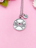 Barbell Necklace, Weight Necklace, Barbell Charm, Weight Charm, Fitness Charm, Sports Charm, Fitness Gift, Personalized Gift, N5981C