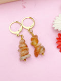 Sunstone Earrings in Gold or Silver, Natural Sunstone Gemstone Jewelry, N6350