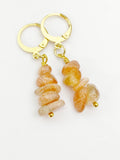 Sunstone Earrings in Gold or Silver, Natural Sunstone Gemstone Jewelry, N6350