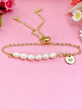 Pearl Bracelet in Gold or Silver, Natural Cultured Freshwater Pearl Bracelet, Pearl Jewelry, N6115G