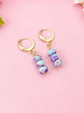 Regalite Imperial Jasper Sea Sediment Jasper Earrings in Gold or Silver, Dark Violet, Natural Gemstone Jewelry, N6364E