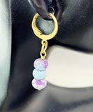 Regalite Imperial Jasper Sea Sediment Jasper Earrings in Gold or Silver, Dark Violet, Natural Gemstone Jewelry, N6364E