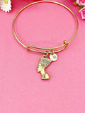 Gold Nefertiti Egypt Queen Charm Bracelet, N1958