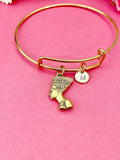 Gold Nefertiti Egypt Queen Charm Bracelet, N1958