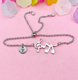 Musical Note Charm Bracelet – Gift for Music Teachers, Students & Creative Professionals, N6493