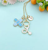Bandages Stethoscope Charm Necklace – Medical Jewelry Gift for Nurses, Doctors, EMTs & Healthcare Workers N6507