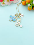 Bandages Stethoscope Charm Necklace – Medical Jewelry Gift for Nurses, Doctors, EMTs & Healthcare Workers N6507