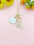 Anatomy Human Brain Stethoscope Charm Necklace – Medical Jewelry Gift for Neurologists, Nurses, Doctors & Healthcare Workers, N6516