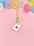 Ace of Spades Pendant Necklace, Poker Playing Card Jewelry, Casino Gift,  N5071