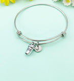 Coffee Cup Charm Bracelet Bangle, N6440B
