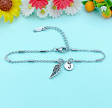 Guardian Angel Wing Charm Bracelet Sympathy Gift & Everyday Reminder, N1547C