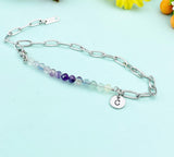 Fluorite Bracelet, Natural Gemstone Bracelet, N4766