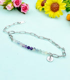 Fluorite Bracelet, Natural Gemstone Bracelet, N4766