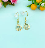 Gold or Silver Volleyball Charm Earrings, N5801A