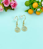 Gold or Silver Volleyball Charm Earrings, N5801A