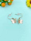 Gold Butterfly Charm Earrings, N2770G