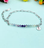 Fluorite Bracelet, Natural Gemstone Bracelet, N4766