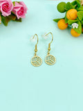 Gold or Silver Volleyball Charm Earrings, N5801A